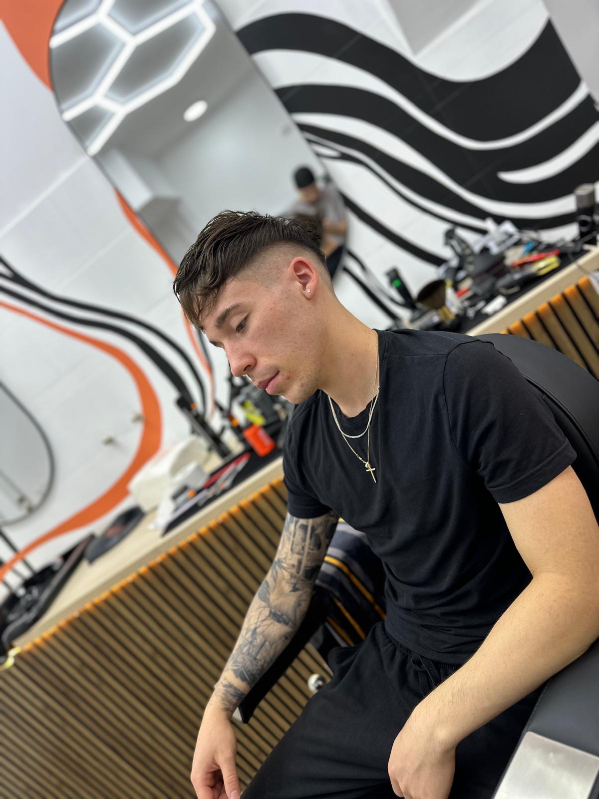 Barber at work